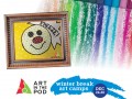 A Snowball Of Fun Acrylic Painting and a Comic Strip Colored Pencil Drawing Art Mini-Camp