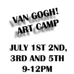 Swirl Around With Van Gogh! Summer Art Camp July 1st, 2nd, 3rd & 5th