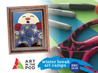 Sleeping Snowman Acrylic Painting and Mixed Media Project Art Mini-Camp