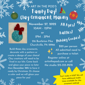 Family Day Event - Holiday Clay Ornaments