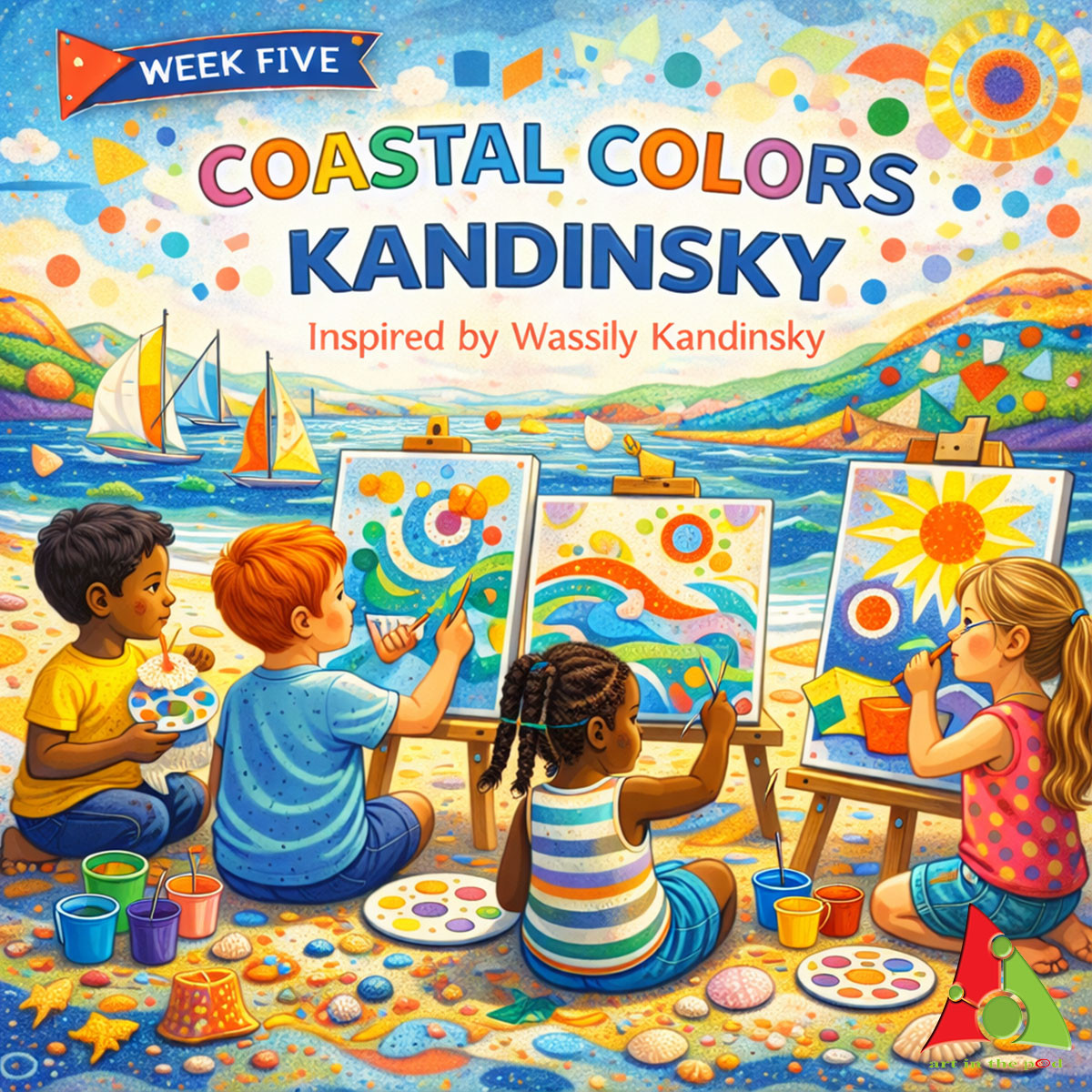 summer art camp 2026 coastal colors with Wassily Kandinsky